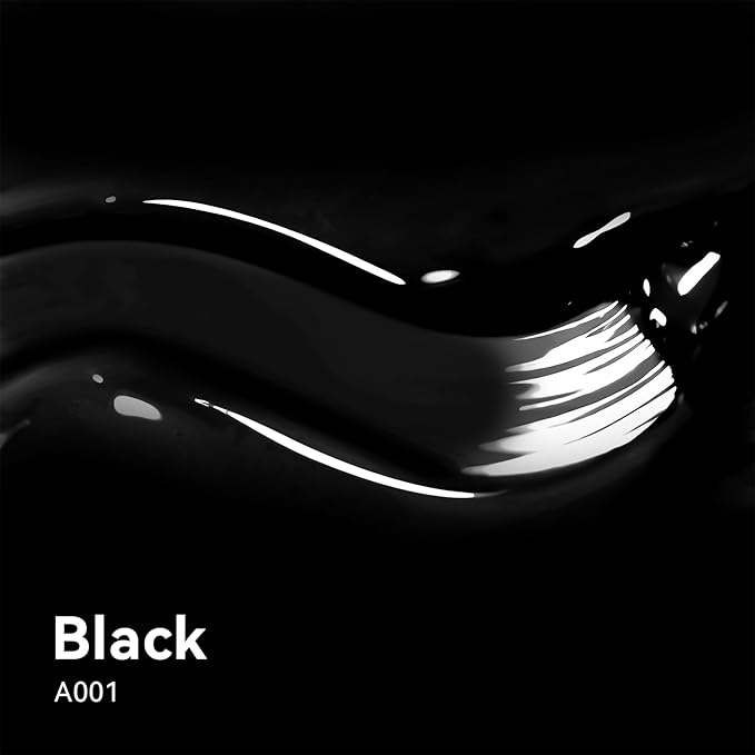 MAYCHAO 15ML Black Gel Nail Polish 1Pc Pure Black Gel Polish Soak Off UV LED Nail Polish Nail Art Starter Manicure Salon DIY at Home, 0.5 OZ