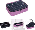 Small Clear Nail Polish Organizer Holds 40 bottles(15ml-0.5fl.oz) Nail Polish Case Multifunctional Nail Polish Bag organizer, Cosmetic Travel Makeup Bags for Women Purple