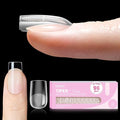 Beetles Tipex Lite Instant Apex Nail Tips, Short Square, 16 Sizes | 00–14, Built-in Apex Acrylic Tips for Flat & Natural Nail Beds, Beginner-Friendly Easy DIY Nail Extensions