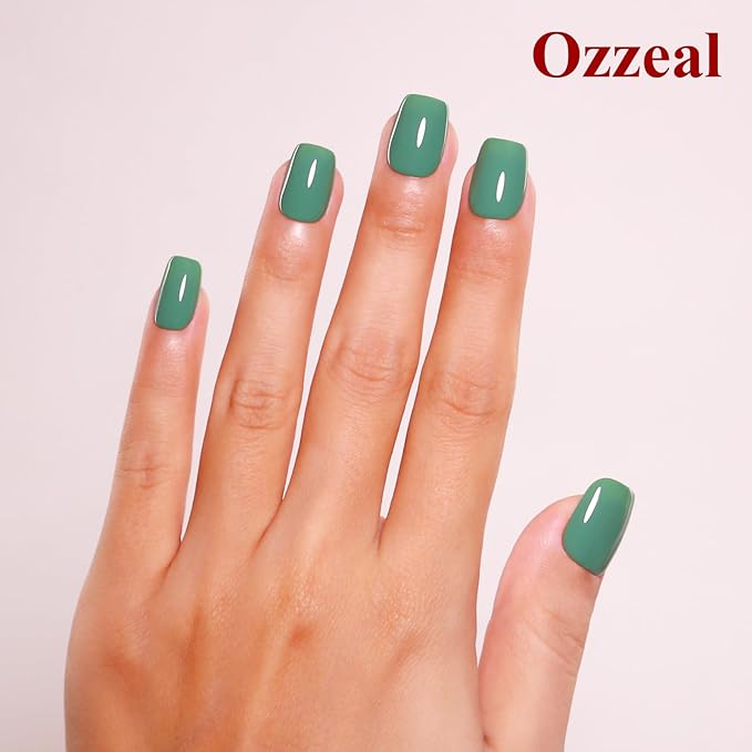Gel Polish, 0.5 Fl Oz Olive Green Gel Nail Polish Autumn Winter Soak Off LED UV Gel Nail Polish Art Starter Manicure Salon DIY Nail Gel Polish