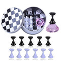 Kalolary Nail Art Display Stand - Magnetic Tips Holder, Crystal Holder, Chessboard, DIY Practice Stand (Purple)