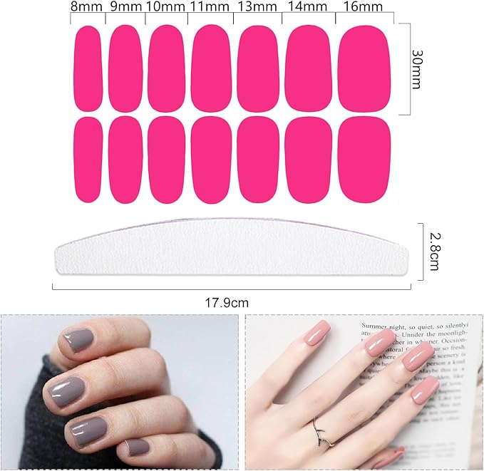 24 Sheets 336 Pieces Nail Polish Strips For Women Girls Nail Polish Stickers Full Nail Wraps Stick On Nails With Nail File Gel Nail Strips Solid Nail Stickers Self Adhesive Nail Decals