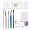 Nail Tools Set for Ombre Gradient Nail Gel Painting Glue Kit 50Pcs Sponges with Grabber Pen and Nail Art Brushes for Multifunctional Nail Design Art