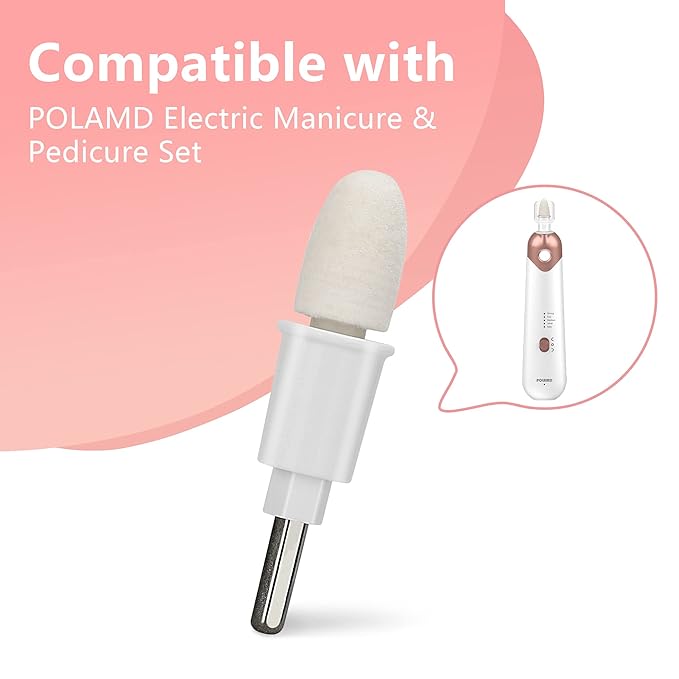 Felt Cone, Nail Drill Bit for POLAMD Proffesional Manicure Pedicure Set for Smoothing and Buffing Nail Tips, Polishing and Cleaning Nail Surface(Device not Included)