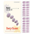 Heyhae Semi Cured Gel Nail Strips | No LED Lamp Needed | Summer, Solid, Purple | Easy Apply & Remove, Salon Quality | Includes 28 Strips, 1 Prep Pads, Nail File & Wooden stick - Hey, Lilac It