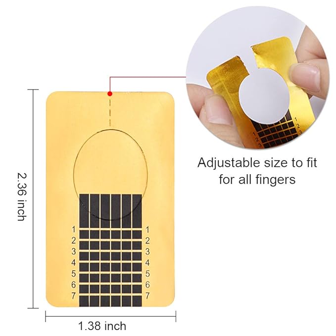 Yokilly Nail Forms for Acrylic Nails, 500PCS Poly Gel Nail Forms for Builder Gel Tips Guide for Salon Former Stickers with Numbers Marked for DIY Art