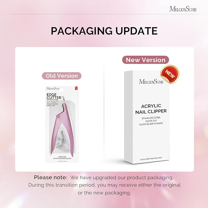 MelodySusie Acrylic Nail Clippers, Professional Nail Clippers Cutters for Acrylic Nails Fake Nail Tips, Adjustable Stainless Nail Trimmer, Manicure Tool for Salon Home Nail Art (Rose Gold)