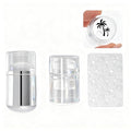 2-Piece Mini Nail Art Stamper Kit, Clear & Metallic Stampers with Scraper, for Nail Stamping & French Tips, Easy DIY Nail Design at Home, Manicure Starter Tool