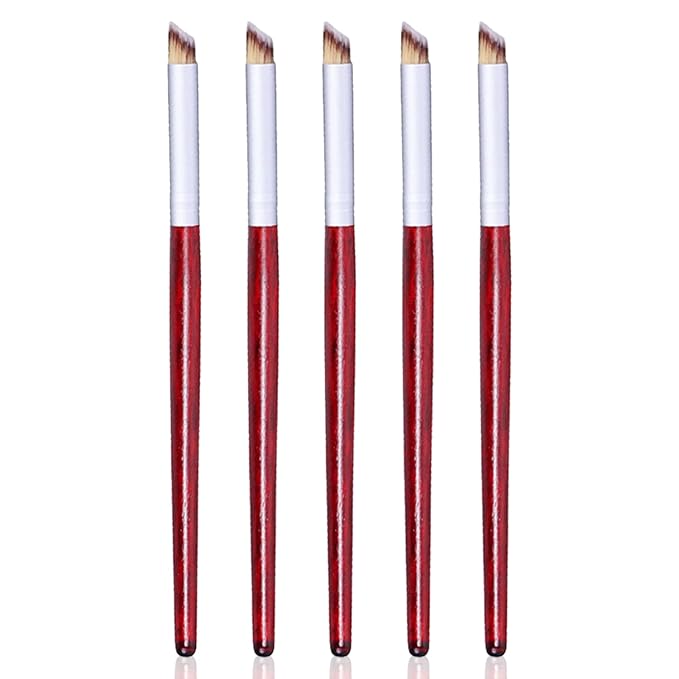 DANNEASY 5Pcs Ombre Nail Brush Wooden Nail Ombre Brush Acrylic Nail Art Brushes Nail Pens Nail Gradient Brush Nail Design Brushes Nail Art Tools