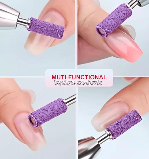 Nail Drill Bits Sanding Bands - for Nail Drill with 3.1mm Mandrel Bit, Professional Nail Sanding for Manicures and Pedicure，Salon-QualityNail Bit Set for Acrylic Nails Gel (180#)