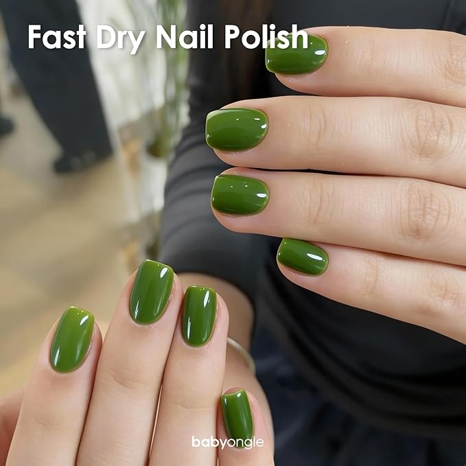 Nail Polish Avocado Green, 14 ML Quick Dry Nail Polish for Nail Art DIY Manicure at Home, Chip Resistant Nail Lacquer for Nail Art Varnish, Long Lasting, BOG111