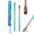 Acrylic Nail Brush Size 08, 100% Pure Kolinsky Nail Brush for Acrylic Application, Professional Nail Extension Manicure Tool Nail Drawing Pen for DIY Home Salon(Cyan)