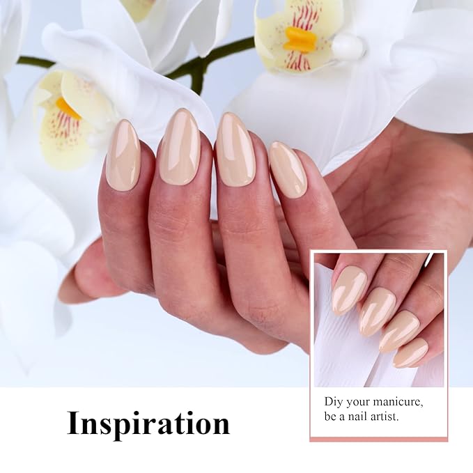 Imtiti Nude Gel Nail Polish, 1 Pcs 0.5 Fl Oz Nude Brown Gel Polish Soak Off LED U V Nail Gel Polish Neutral Skin Tones Gel Nail Polish DIY Nail Art Starter Manicure Salon Gel Nail Kit for Women Girls