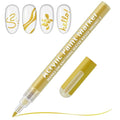 EBANKU Nail Art Pens Quick-Drying, 3D 0.7MM Acrylic Paint Pens Nail Art Markers Nail Polish Pen Nail Point Dotting Liner Pen Tools for Home & Salon Nail DIY(Gold)