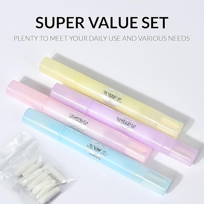Nail Polish Corrector Pen, 4Pcs Nail Polish Remover Tool with 20pcs Tapered Refill Tips, Nail Polish Correction Nail Edge Cleaning Pen for Nail Art DIY