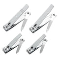 4 Pcs Professional Stainless Steel Toenail Clipper and Fingernails by QLL - Swing Out Nail Cleaner/File - Sharpest Stainless Steel Clipper - Wide Easy Press Lever – Nail Cutter