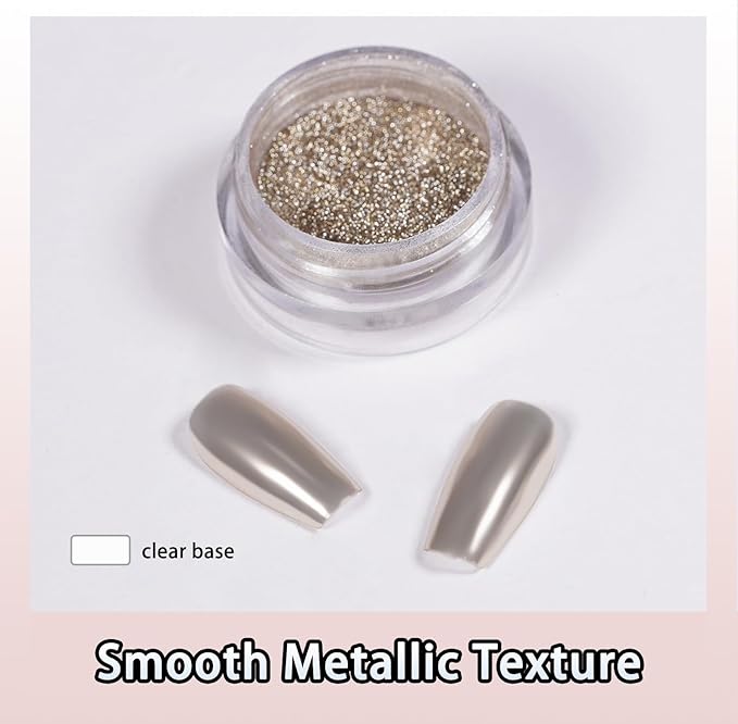 Nail Chrome Powder Metallic Mirror Pigment Rubbing Dust Glitter for Manicure Nail Art Decoration Bronze Rose Gold 6 Colors Kit 0.5g/Jar (TR 6Pcs Set-02)