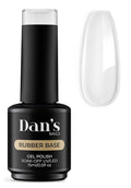 Dan’s Clear Rubber Base Gel Polish Coat for Nails, 15ml | Soak Off UV/LED Lamp | Strong Adhesion, Long Lasting, Self-Leveling | Salon Quality