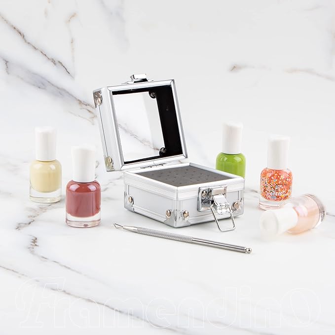 Framendino, Nail Drill Bits Holder Container Stand Manicure Tools Polishing Heads Storage Box