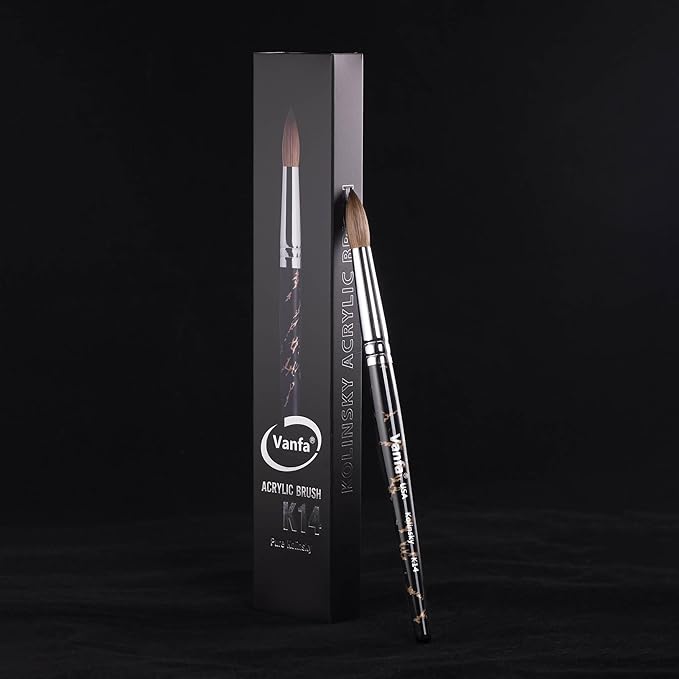 VANFA Acrylic Nail Brush with Pure Kolinsky Hair K14
