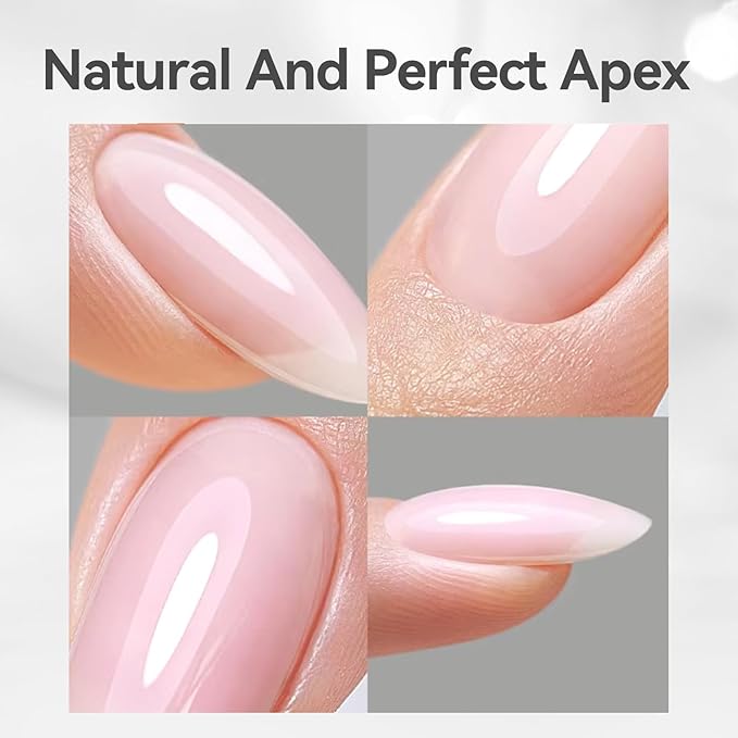 Born Pretty Glossy Top Gel, Clear Builder Nail Gel for Nails, 8 in 1 Nail Strengthener in a Bottle, Builder Extension Gel for Nails Shine Finish and Long Lasting Nail Protection Soak Off 15ml 2pcs