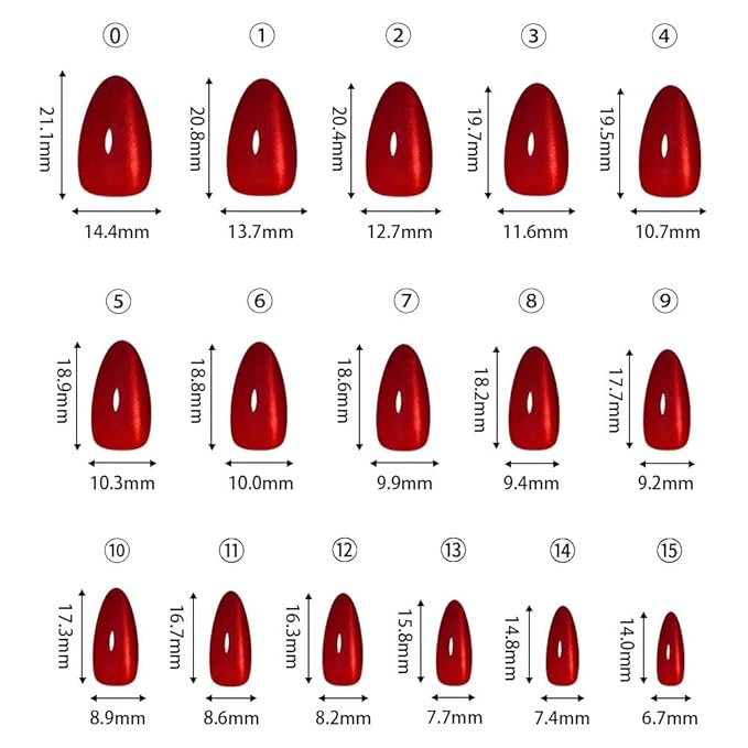 150Pcs Cat Eye Press on Nails Medium Almond Fake Nails 5 Color Glitter Soft Gel Stick on Nails Full Cover Glossy Acrylic Glue on Nail Reusable Shiny False Nails for Women DIY Nail Art Manicure 15Size