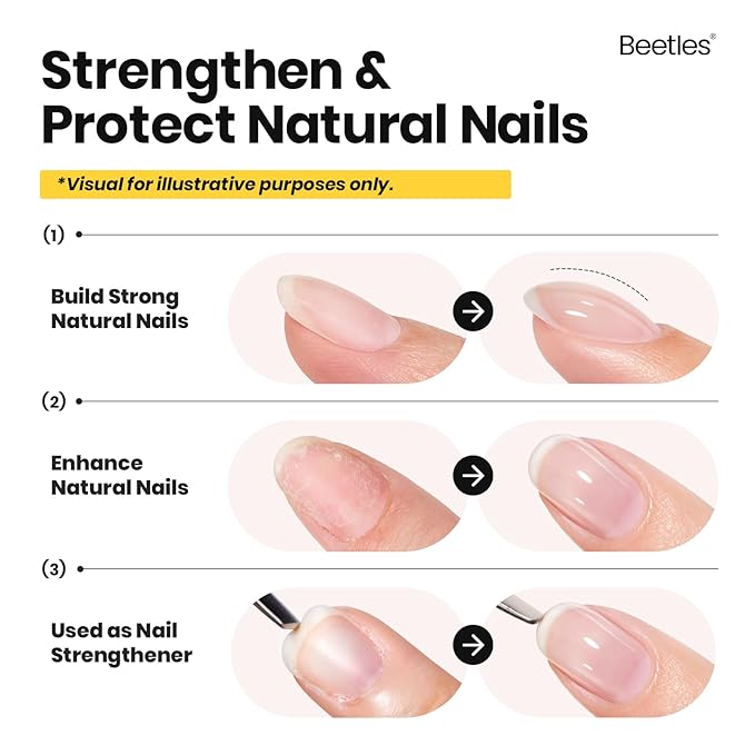 Beetles Builder Gel Set-Caramel Latte 6 Colors 8 in 1 Nail Thickening Strengthening Building Apex for Beginner DIY Salon at Home,Brown Nude Winter Builder Nail Gel UV & LED Lamp Needed