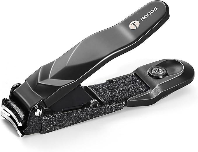No Mess Nail Clippers with Catcher - Professional Heavy Duty Clippers for Men and Women, Ultra Sharp Fingernail & Toenail Clippers for Gifts, Travel, Clip Anywhere (Anti-Splash Design)