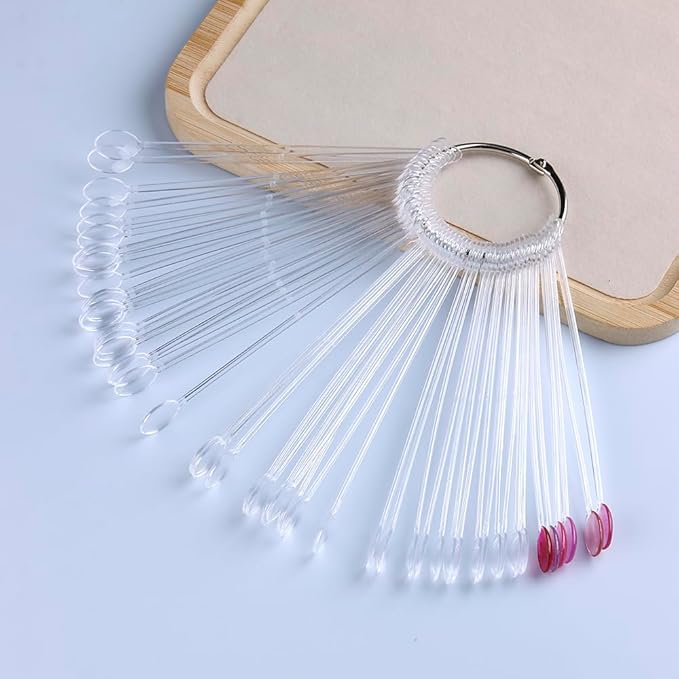 150 Pcs Nail Swatch Sticks with Ring, Clear Spoon Shaped Nail Art Polish Color Display Practice Tips, Acrylic False Nail Sample Sticks Painting Display DIY & Salon Use Beginner Supplies