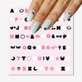 Olive & June Nail Art Stickers | Easy-to-Use Nail Designs | Nail Art Made Easy | Hand-Screened, No-Fade Ink | Accent, Mix & Match, or Cover Chipped Polish | Say it with Bubble Letters