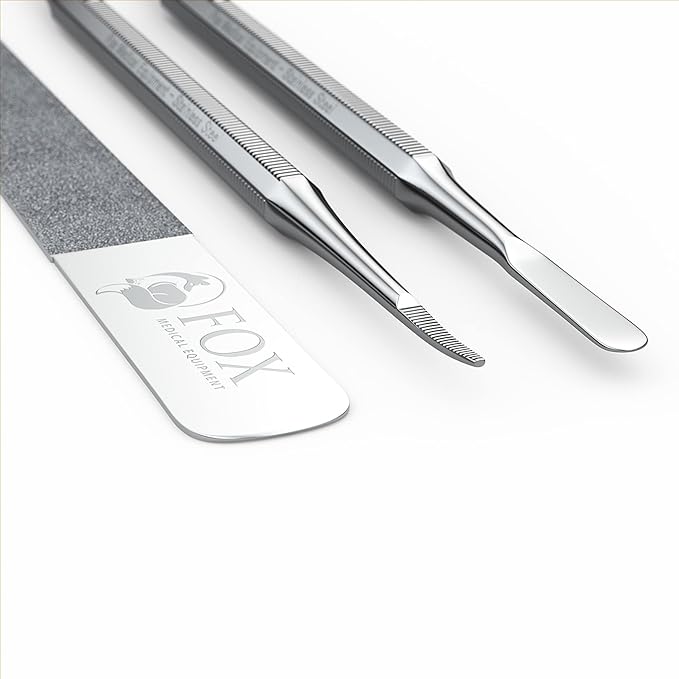 Ingrown Toenail Treatment Kit – Diamond File & Professional Toenail Lifter Tool – Surgical Stainless Steel Set for Pain-Free Relief, Precision Pedicure & Safe Nail Care