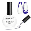 JODSONE Dark Blue Swirl Nail Art Liner Gel Polish,10ml Classic Color 3D Nail Art Pens Effect Nail Print Design with Thin Brush for French Tips Manicure Painting DIY at Home - LB10