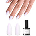 modelones White Gel Nail Polish Pearl White Gel Polish 15 ML Glitter Shimmer Mermaid Nail Gel Soak Off UV Gel for Salon DIY Manicure