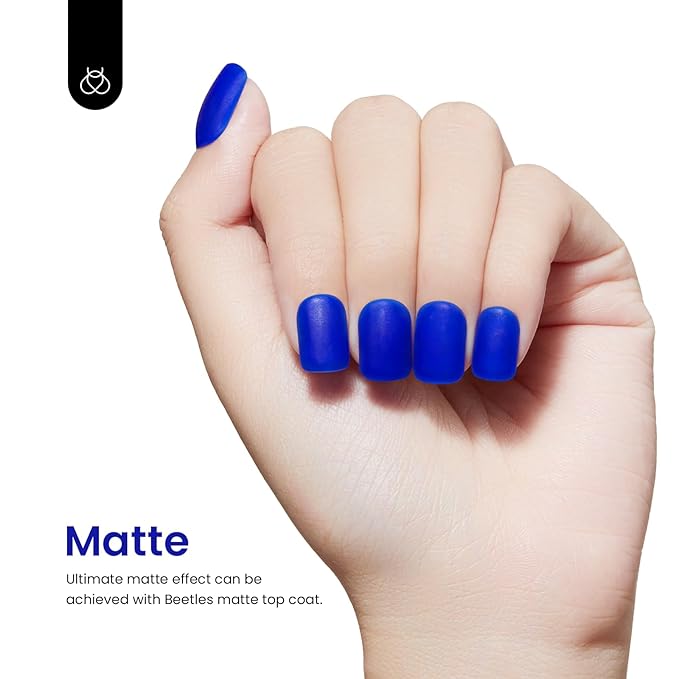 Beetles Blue Gel Nail Polish - Sapphire Love Color, Royal Blue Gel Polish, Soak Off Uv LED Spring Nails for Manicure Salon DIY Design Gifts for Women
