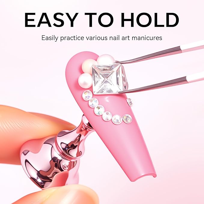 Makartt Nail Stand for Nails Art Display Practice Nail Holder for Painting Nails Stand for False Nail Press On Designs Magnetic Fake Nail Holder with 1M Double-sided Tape For Home DIY Salon Supplies