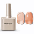 MAYCHAO Jelly Gel Nail Polish -15ML Iced Tea Jelly Gel Polish Soak Off UV LED Tea Color Nail Polish for DIY Manicure Home Salon Nail Art, 0.5 OZ