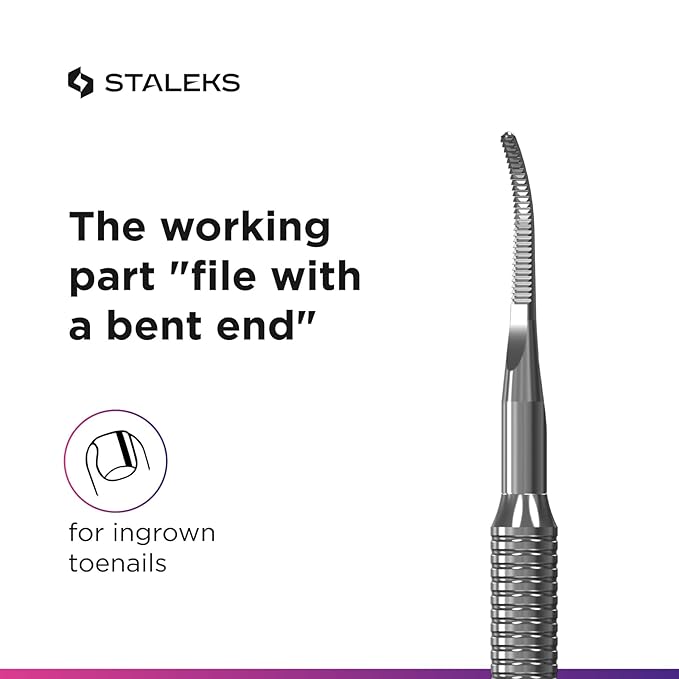 Staleks Pro Pedicure Toenail File EXPERT 60 Type 3 – Dual-Ended Ingrown Nail File – Stainless Steel