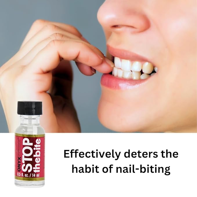 Onyx Professional Stop the Bite Nail Biting Prevention Polish, 0.5 Fl Oz - Made in USA, Stop Nail Biting, No Bite Nail Polish, Thumb Sucking Deterrent