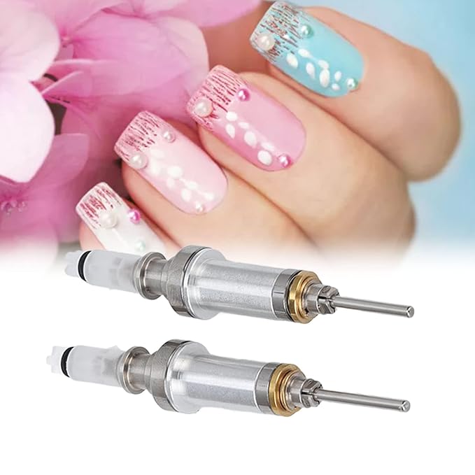 2PCS Electric Nail Drill Spindle Set, Nail Polisher Handle Professional Electronic Machine Bearing Manicure Tools for Acrylic Nail Gel Polish Remover and Nail Files