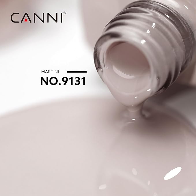 CANNI Nude Gel Nail Polish, 1Pcs Nude Light Brown Gel Polish Color Nail Polish High Gloss Soak Off U V Nail Manicure Salon DIY at Home