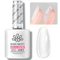 BORN PRETTY Builder Gel for Nails,8-in-1 Clear Builder Nail Gel for Nail Apex and Gel Extension Strengthener,Nail GLue Gel Hard Gel Base Rhinestone Nail Glue Gel in a Bottle 15ml