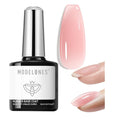 modelones Builder Rubber Gel Base Coat for Nails, Jelly Pink Rubber Base Gel Nail Polish for Strengthen Apex Building Extension Protect Weak Nails Long Last U V Manicure Gift for Women