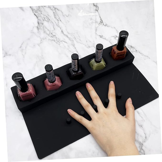 Nail Oil Bottle Cover Nail Polish Stand Finger Polish Holder Silicone Tools Holder Case Paint Organizer Rack Fixture Manicure