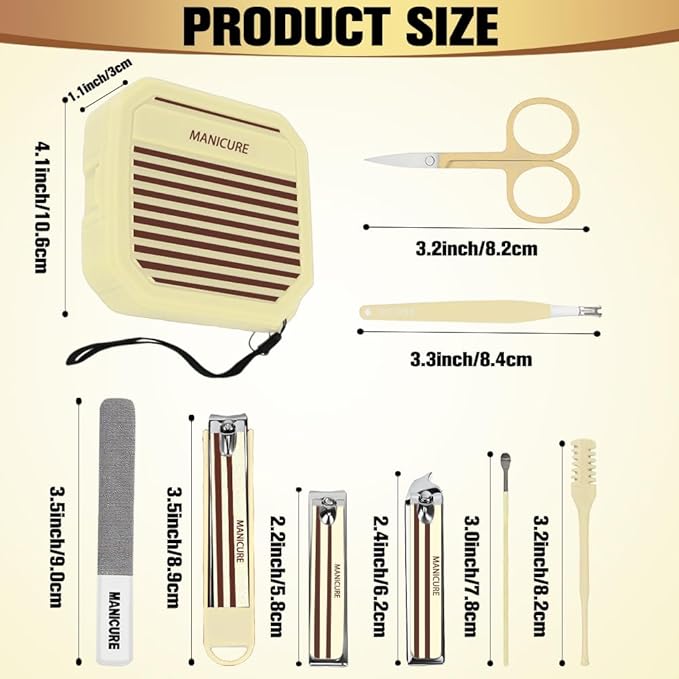 Manicure and Pedicure Kit,Nail Clippers for Women,Travel Gifts for Women,Nail Tools Set 8 in 1,Fingernail Clipper,Manicure Set Men,Gifts Set for Men,Stocking Stuffers for Teen