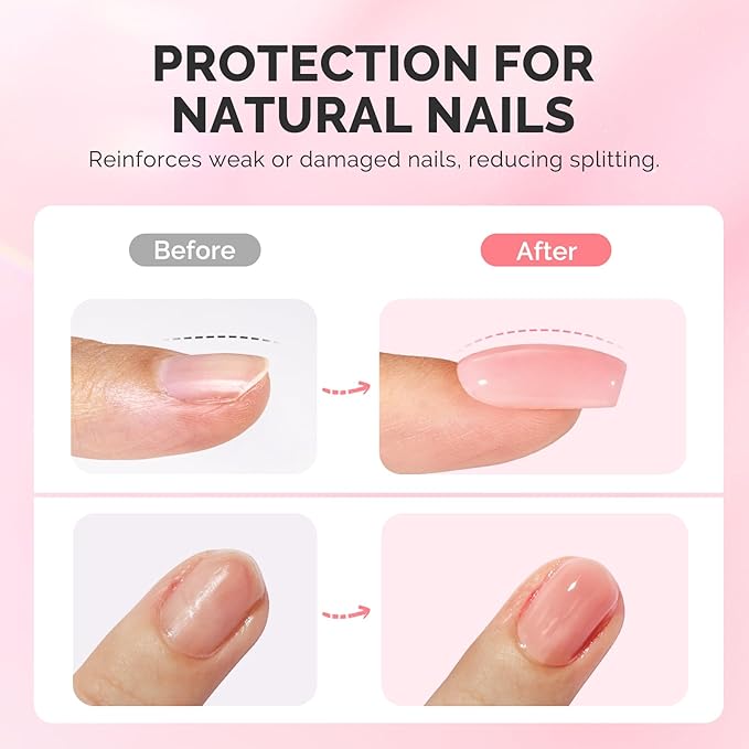 MelodySusie 3PCS 15ML Pink and Nude Pink Base Colors Builder Gel Set for Nails Thickening, Soak Off UV Extension Gel Rhinestone Glue in a Bottle for Nail Art Design Gift for Women DIY Manicure at Home