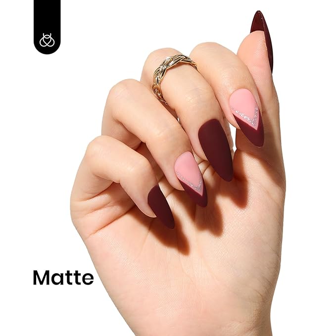 Beetles Merlot Wine Gel Polish 15ml Dark Maroon Red Gel Nail Polish Fall Soak Off UV LED Lamp Art Manicure Salon DIY Home Solid Design 0.51Oz Gift for Women