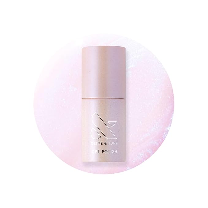 Olive & June Gel Polish | Valentine's Day | UV LED Nail Lamp Needed | Long Lasting Formula | Up to 21 Days of Wear | Damage-Free Removal |Salon-Quality Manicure | Pink Goldfish | Pink Iridescent