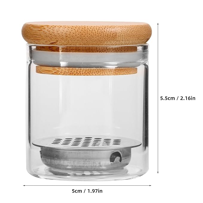 VILLCASE Nail Brushes Washing Cup, Dappen Dish with Lid, Large Capacity, Glass Nail Art Dish Manicure Bowl for Sequins Glitter Powde