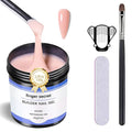 FINGER SECRET Hard Gel For Nails Builder Gel for Nails,White Transparent Pink Nude 3D Sculpting for Nail Extension & Builder 5.3fl.Oz/150g