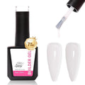 Builder Gel for Nails, 15ml 7 in 1 Builder Gel Nail Polish, LED Lamp Cured for Clear Rubber Base & Strengthener Extensions, Thickening, Repair, Salon-Quality DIY Manicure (White)